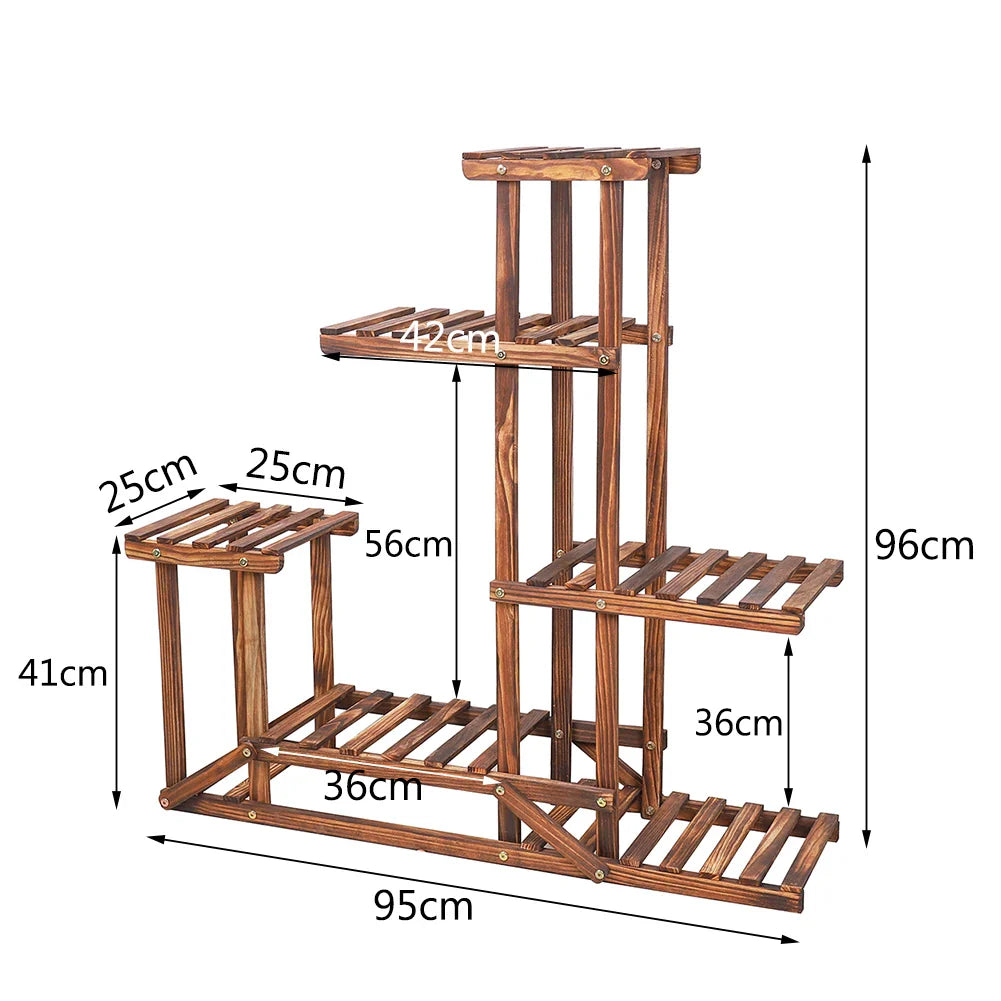 Wood Plant Flower Stand