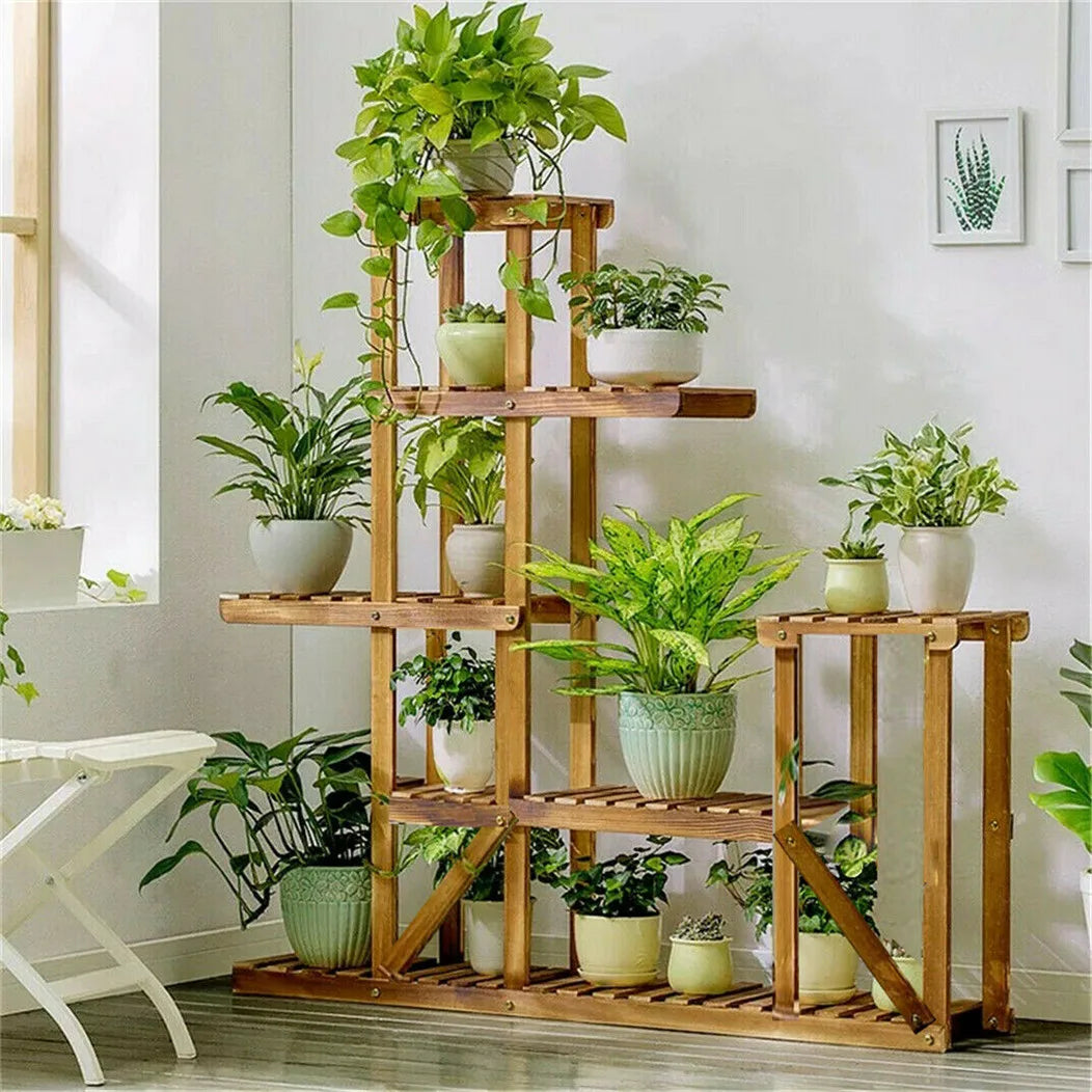 Wood Plant Flower Stand