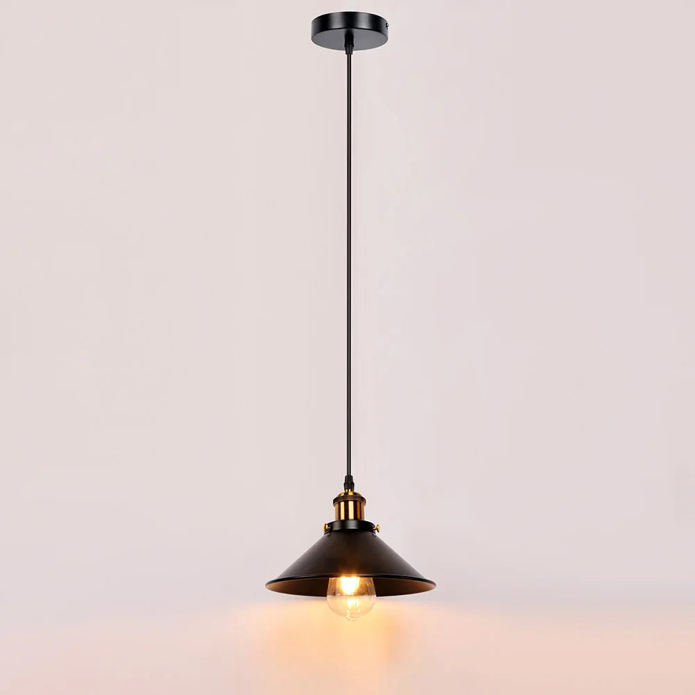 Retro Black Umbrella Lamp