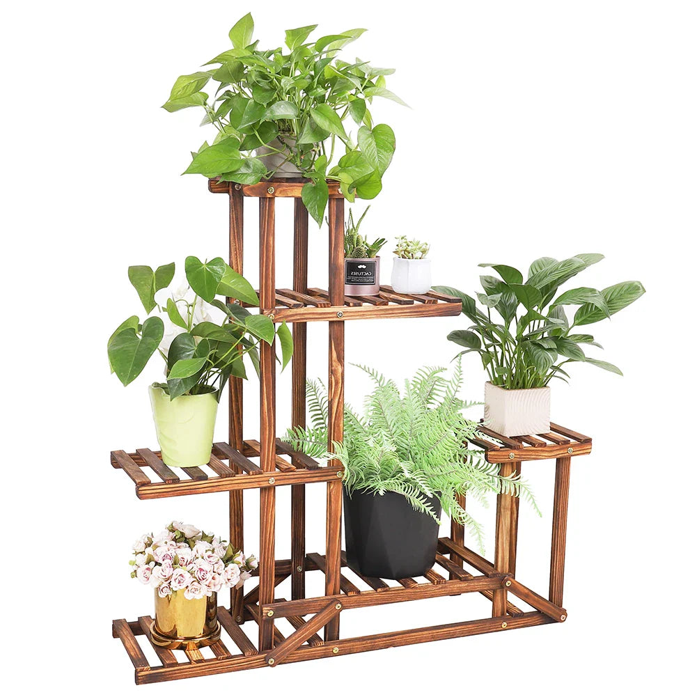 Wood Plant Flower Stand