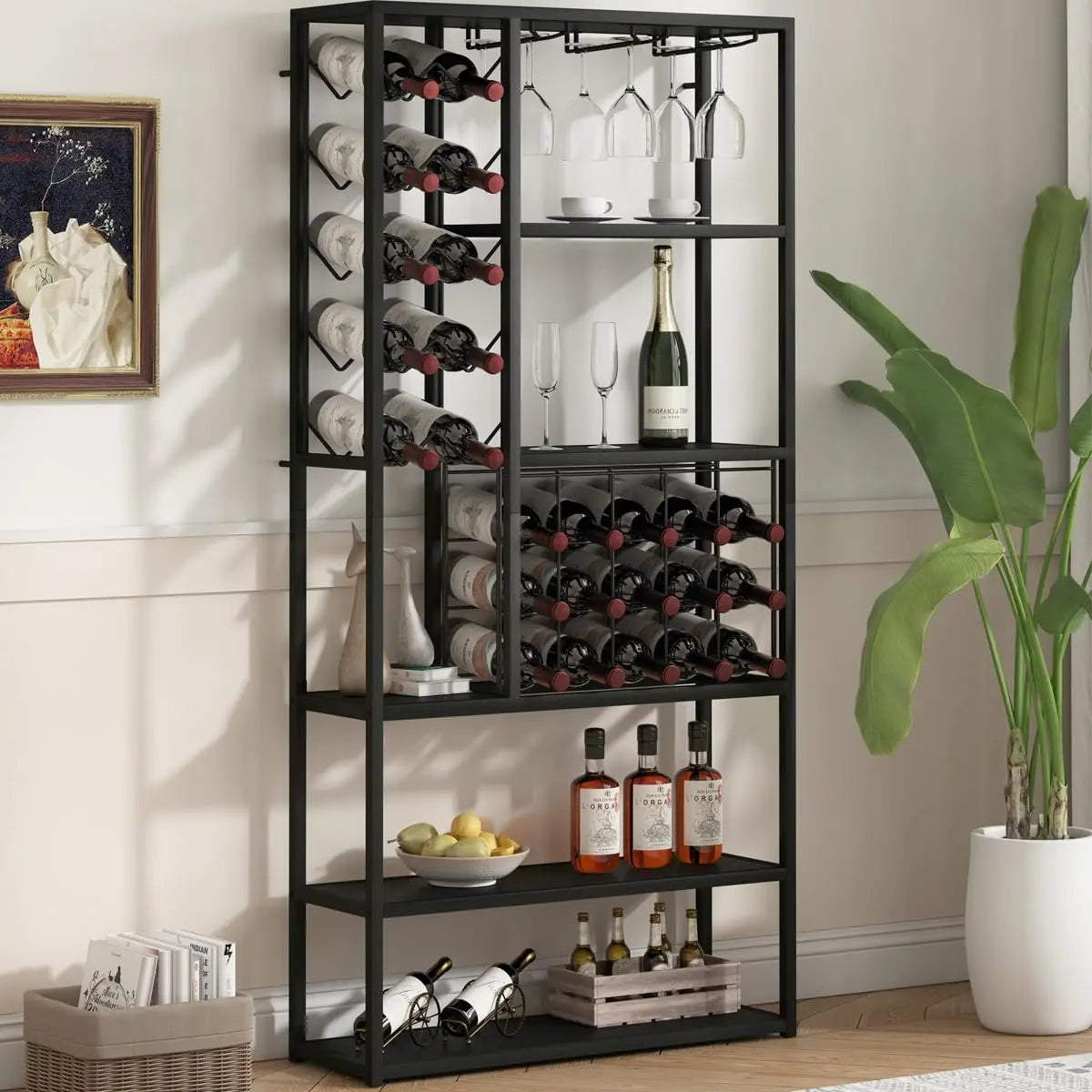 Tall Wine Bar Cabinet Industrial