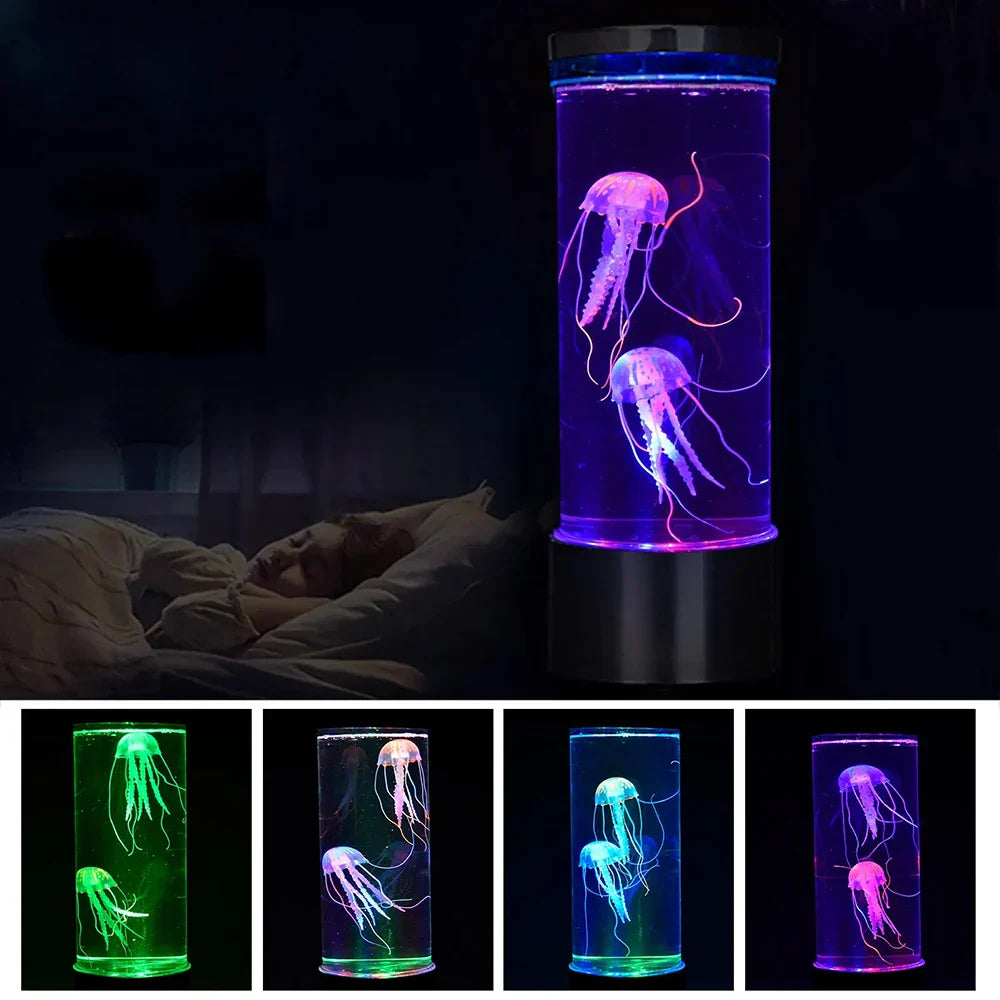 Color changing jellyfish lamp, USB/battery powered.