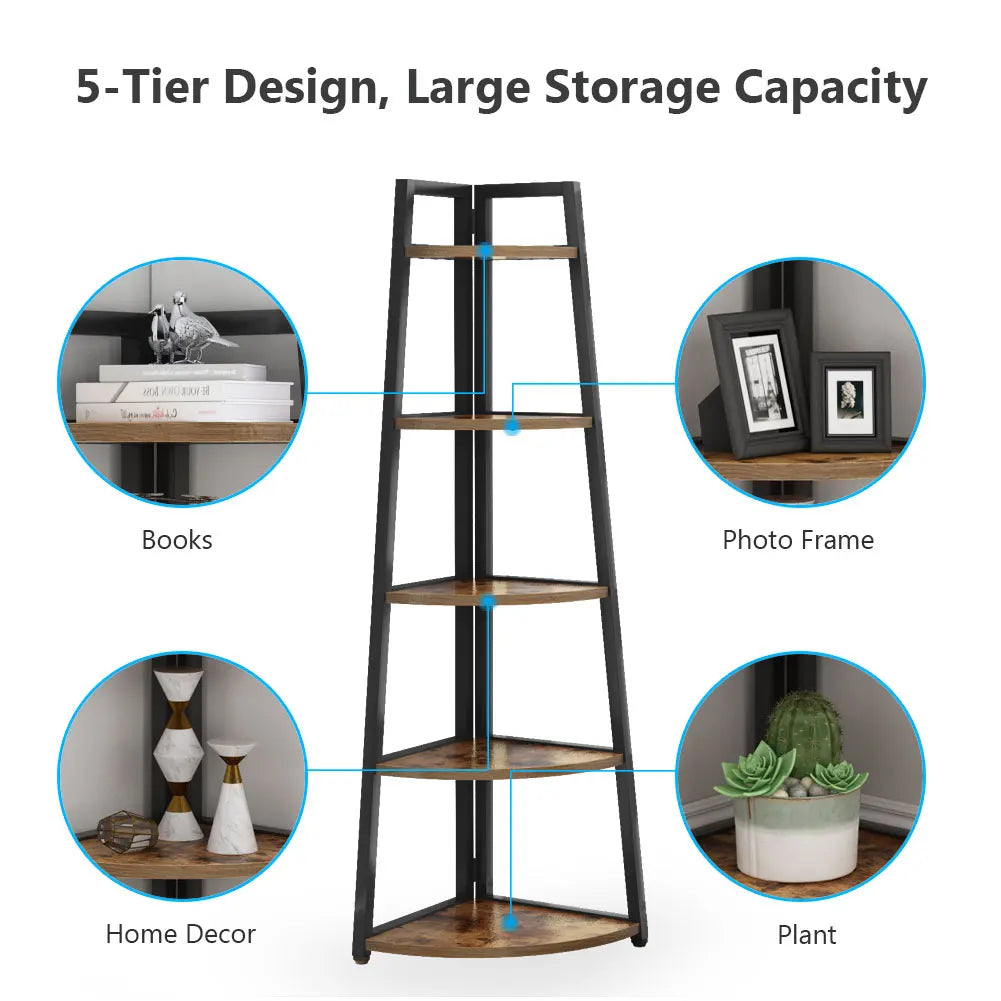 Tribesigns Bookcase Corner