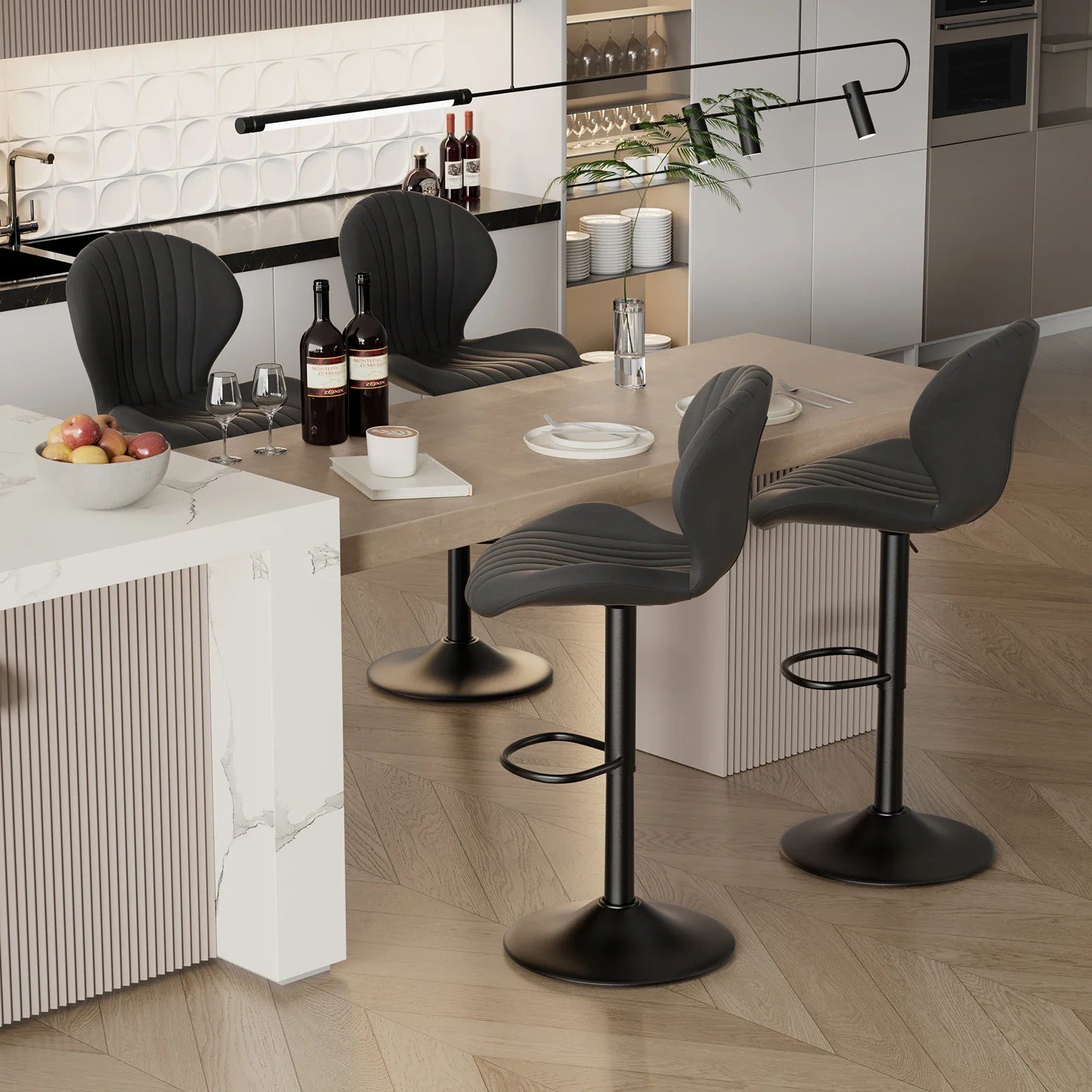 Backrest Bar Stools Luxury