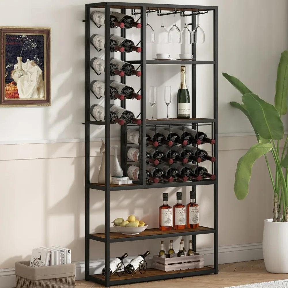 Tall Wine Bar Cabinet Industrial