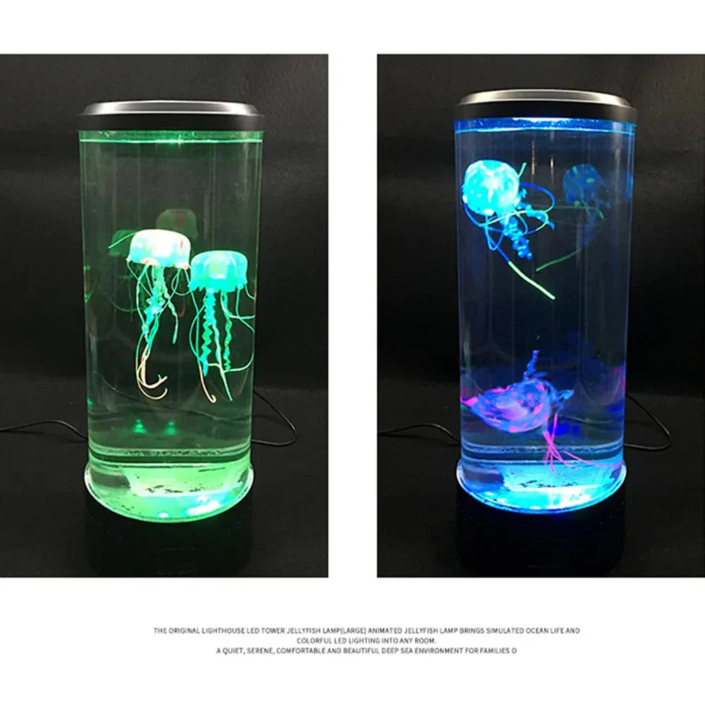 Color changing jellyfish lamp, USB/battery powered.