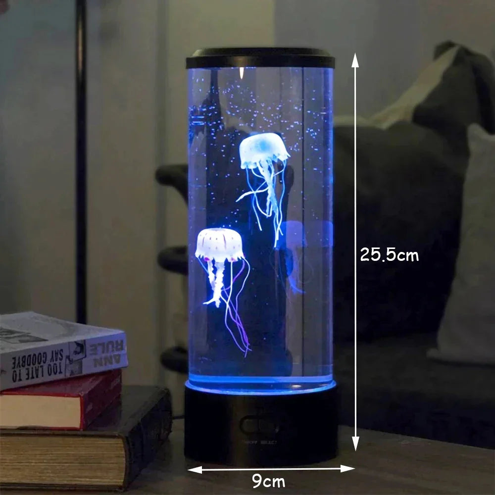 Color changing jellyfish lamp, USB/battery powered.