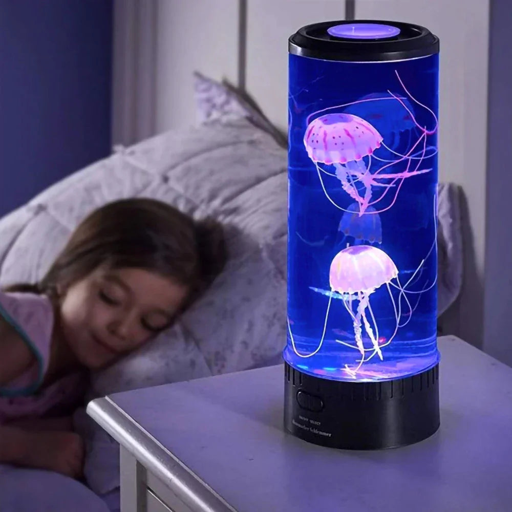 Color changing jellyfish lamp, USB/battery powered.