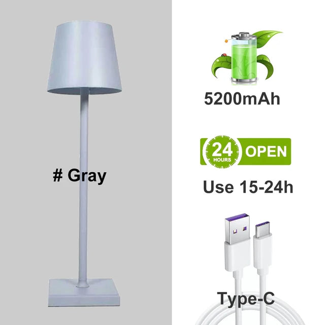 Aluminum Alloy Desk Lamp Rechargeable