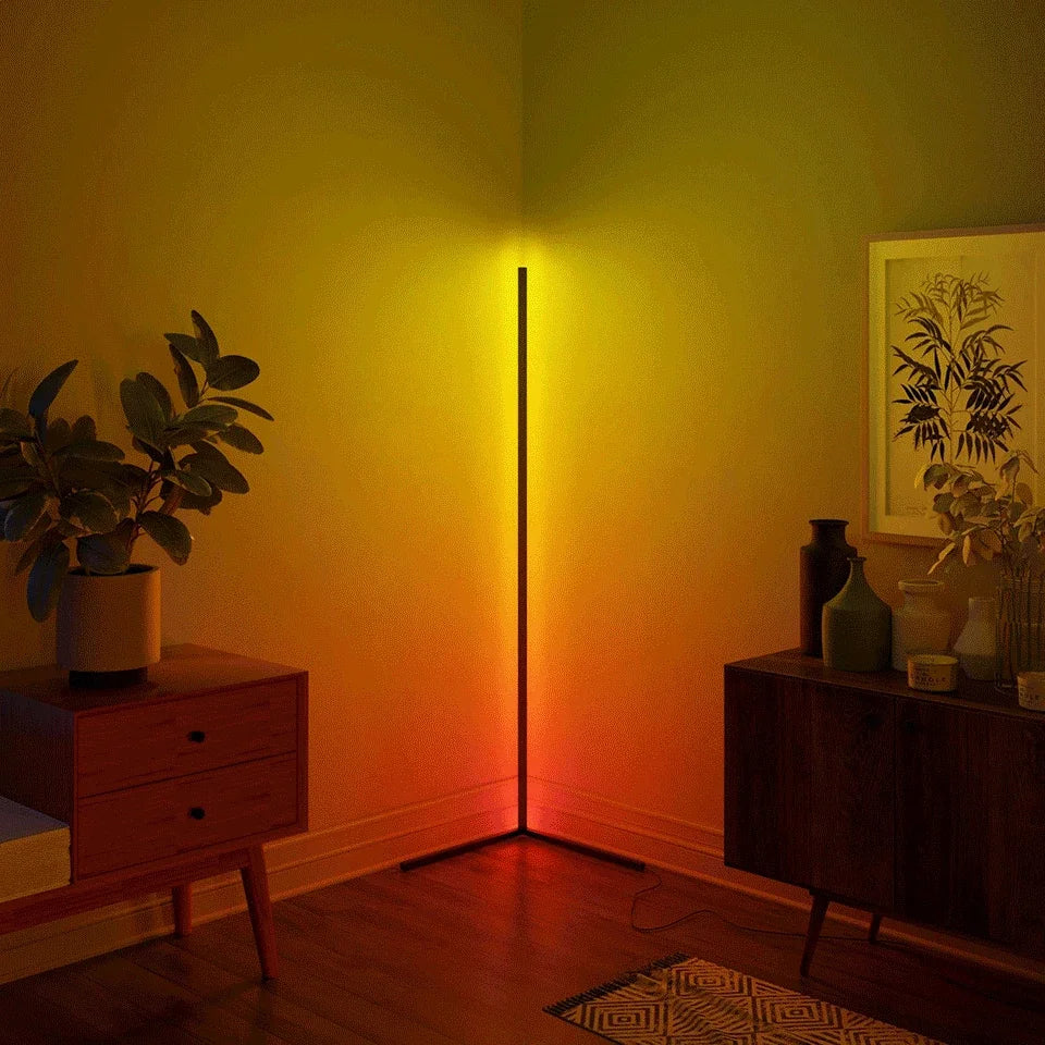 Modern Music Sync RGB Smart Floor Lamp 16 Million Color Changing Ambient Lights with App and Remote Control