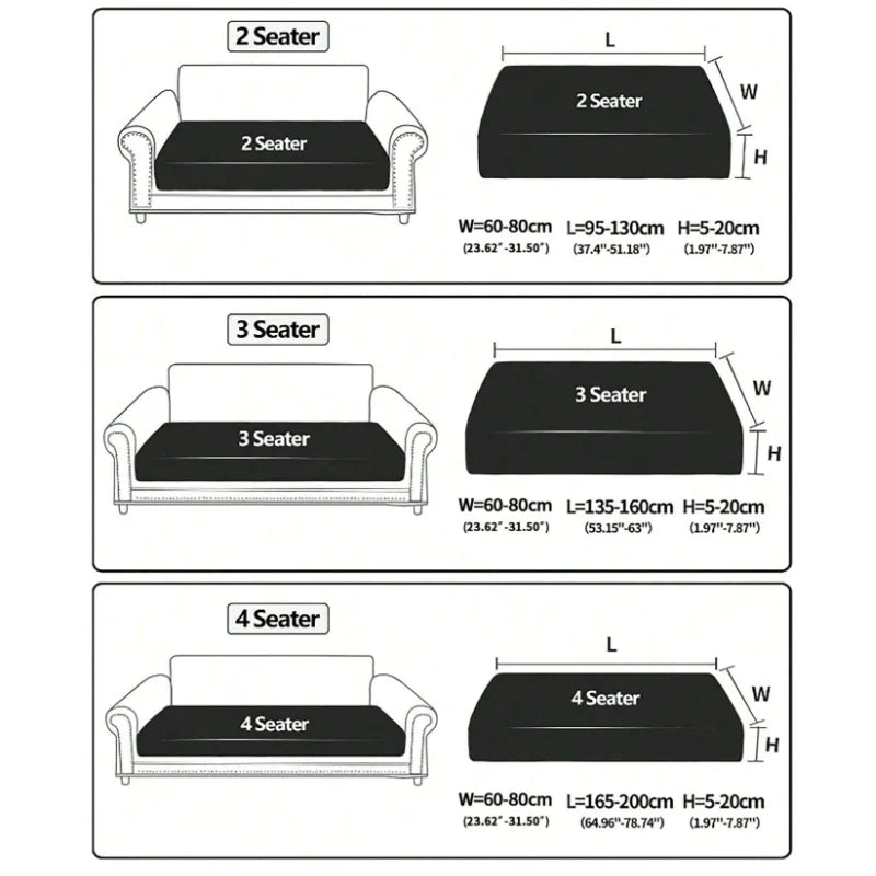Jacquard Stretch Seat Cover for Living Room