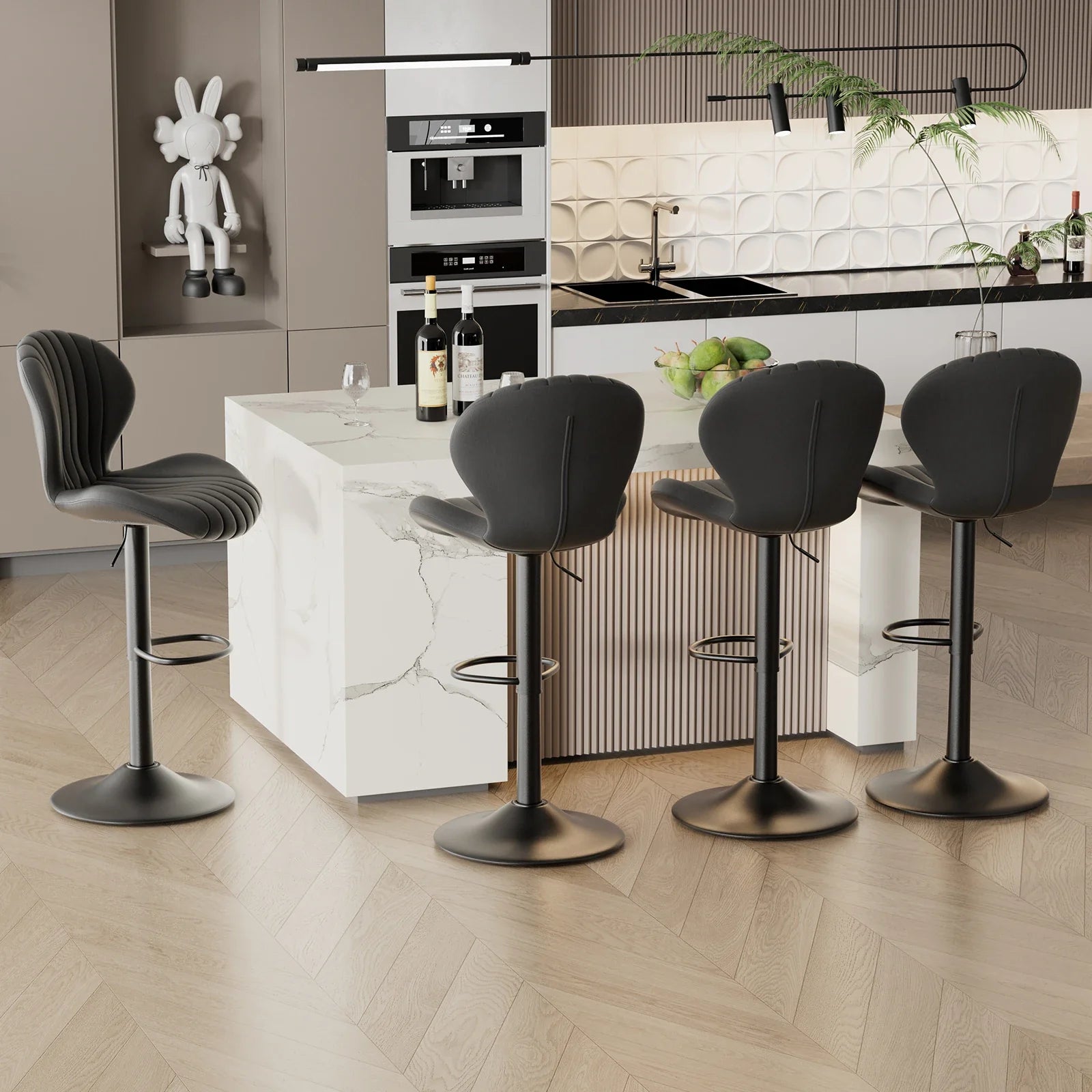 Backrest Bar Stools Luxury