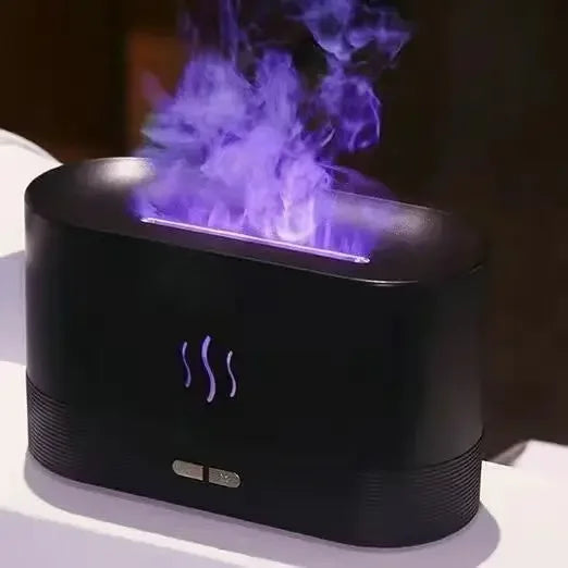 LED Ultrasonic Air Humidifier with Colorful Flame Effect