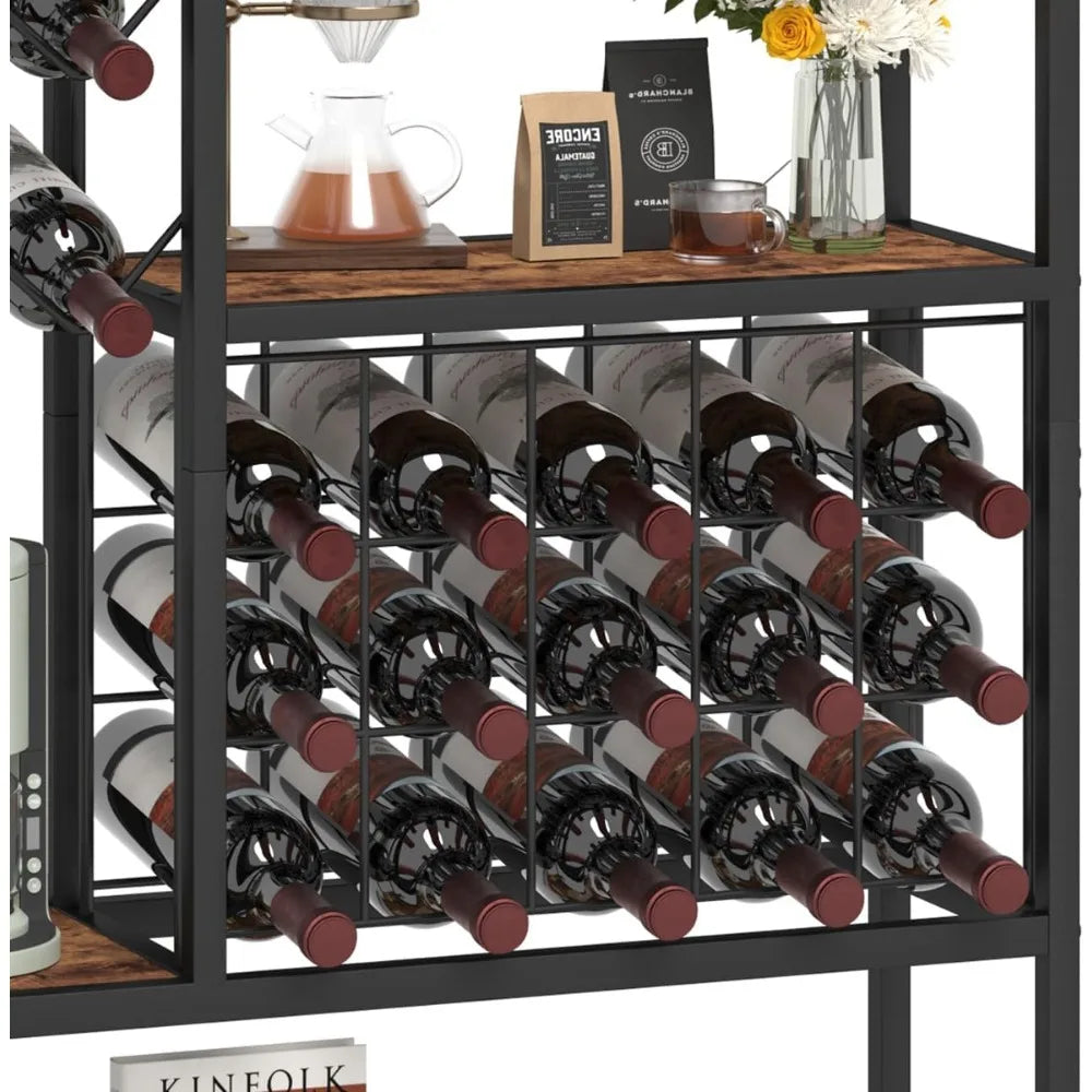 Tall Wine Bar Cabinet Industrial